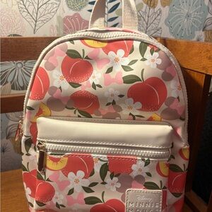Bioworld Minnie Mouse Peach Floral Backpack. NWT
